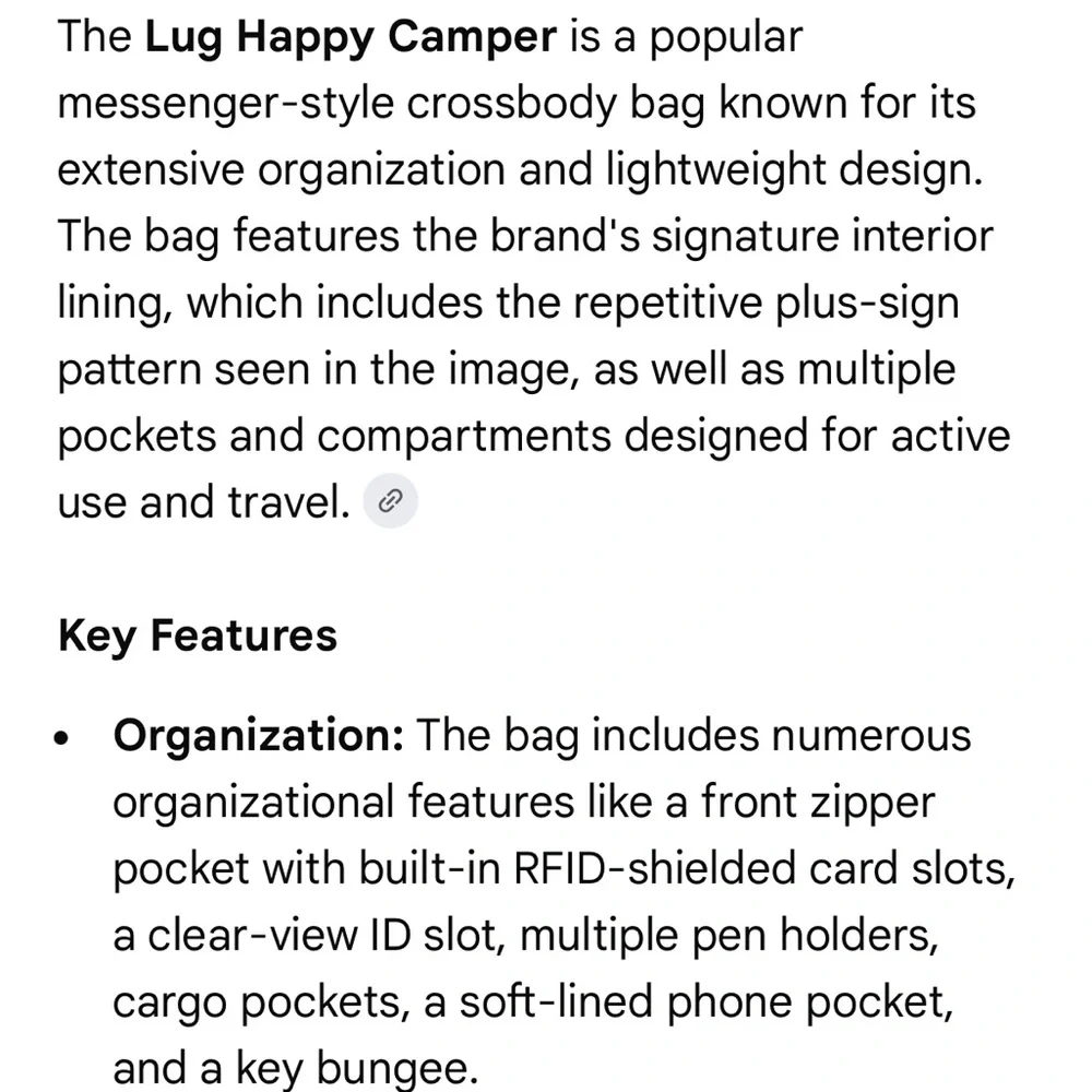 Lug Happy Camper Black Crossbody Bag - Picture 10 of 10
